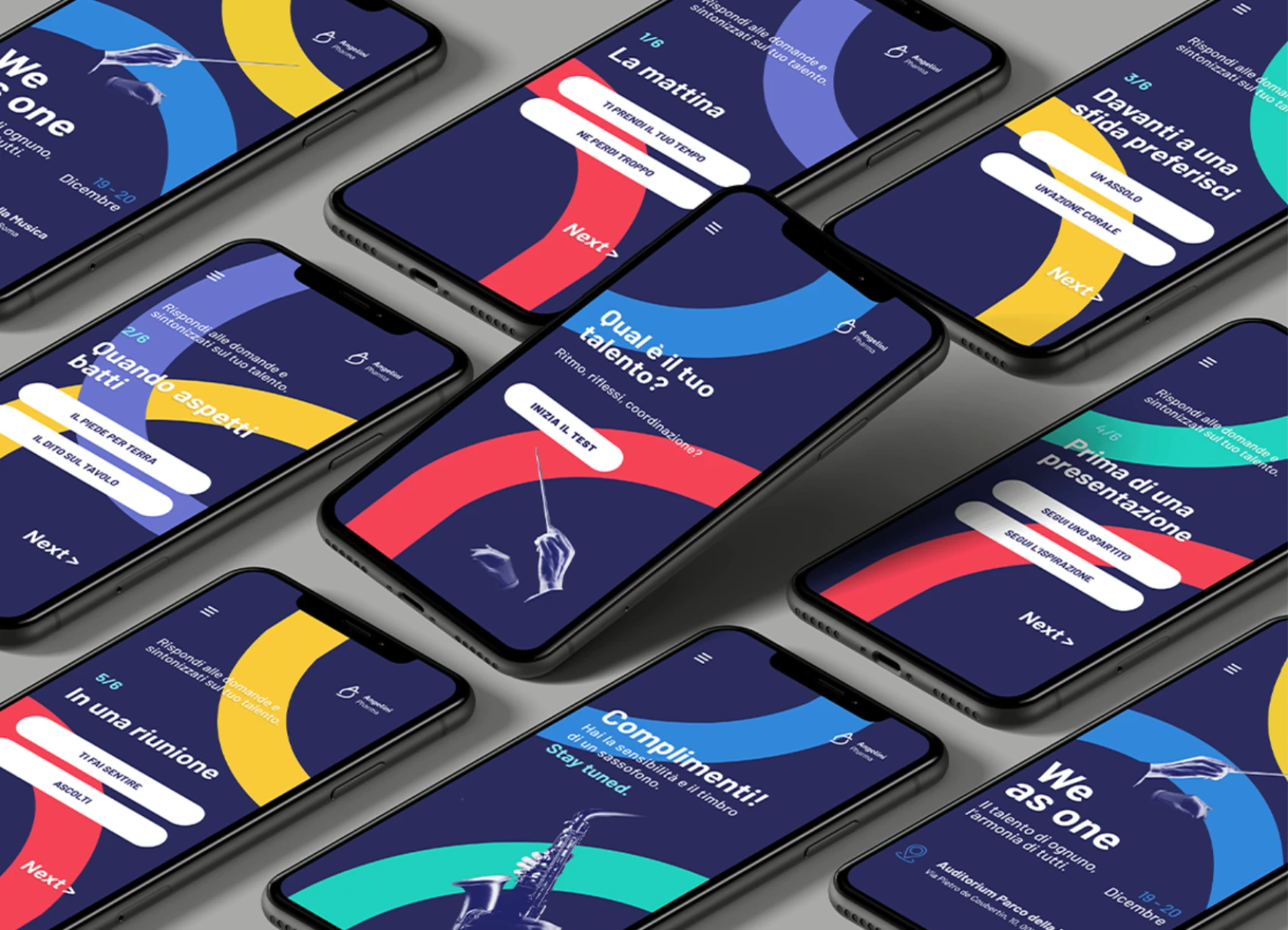 Abbiamo raccolto l’indicazione del cliente per confezionare un percorso che coinvolgesse in modo corale tutti i partecipanti al meeting di fine anno, sottolineando l’importanza dei contributi individuali. Il concept claim creato, che ha ispirato il tema e la location, era: We As One. Il talento di ognuno, l’armonia di tutti.