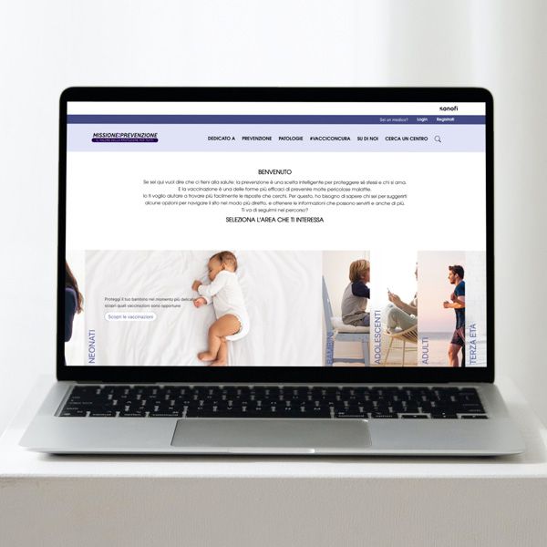 Su richiesta del cliente Sanofi abbiamo progettato e sviluppato il sito MISSIONE:PREVENZIONE, esaustivo e di facile fruizione, strutturato in sezioni distinte per diverse categorie di utenti e fasce di età, che accompagna ogni visitatore alle informazioni che possano interessarlo.